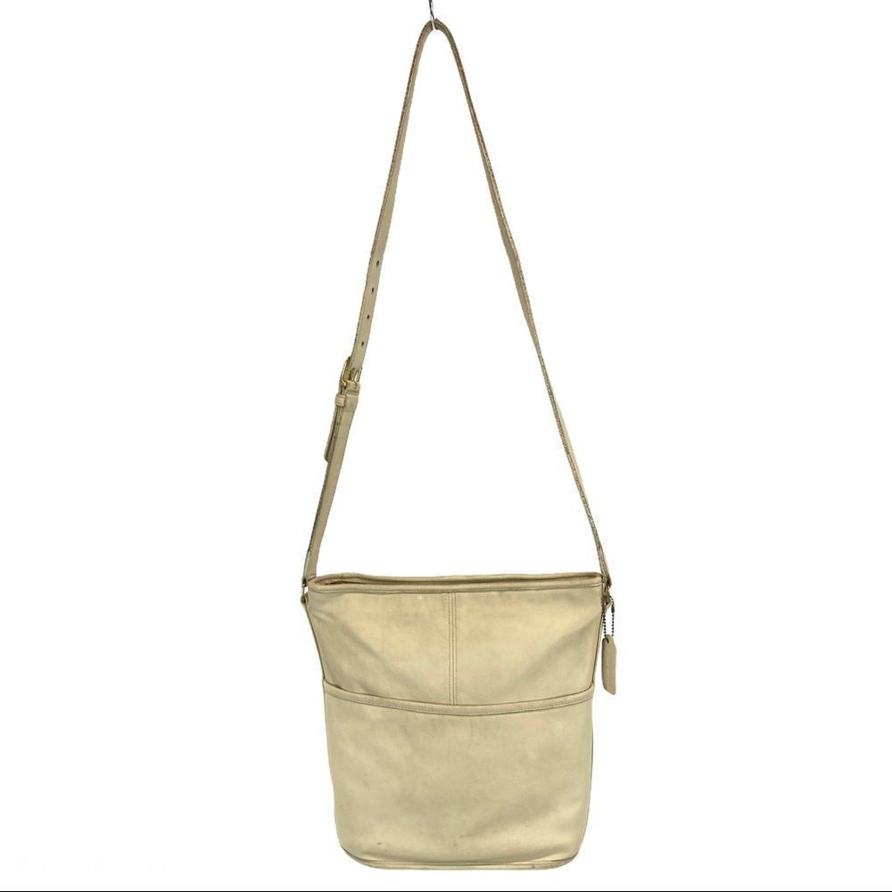 COACH vintage bucket lg crossbody bag ivory 4253